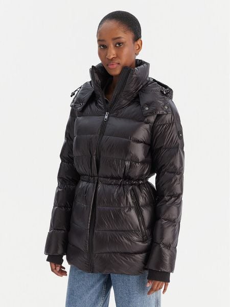 Tommy Hilfiger Kurtka puchowa Gloss WW0WW47355 Czarny Regular Fit. Czarne kurtki damskie Tommy Hilfiger, m, bez wzorów, z puchu, bez kaptura. Za 1,499.00 zł.