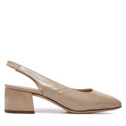 Sandały Caprice. Brązowe sandały damskie Caprice, bez wzorów, bez obcasa, na słupku. Za 329.99 zł.