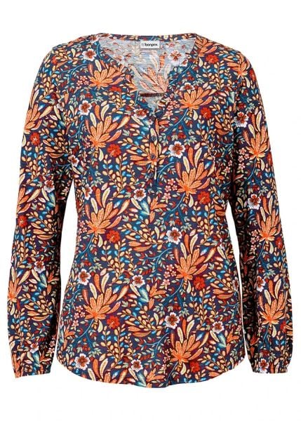 Tunika T-shirtowa z czystej bawełny organicznej. Brązowe tuniki damskie bonprix, bez wzorów, z bawełny, bez kołnierzyka, bez ramiączek. Za 79.99 zł.