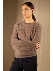 Perfect Cashmere Kaszmirowy sweter "Penden" w kolorze szarobrązowym rozmiar: S. Brązowe swetry klasyczne damskie Perfect Cashmere, s, z kaszmiru, bez kołnierzyka. Za 808.81 zł.