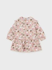 Mayoral Sukienka codzienna 2.994 Różowy Regular Fit. Czerwone sukienki dziewczęce Mayoral, bez wzorów, z bawełny, bez ramiączek. Za 79.99 zł.