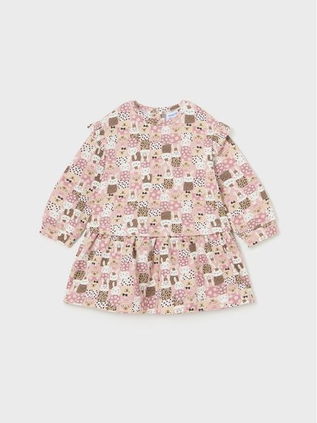 Mayoral Sukienka codzienna 2.994 Różowy Regular Fit. Czerwone sukienki dziewczęce Mayoral, bez wzorów, z bawełny, bez ramiączek. Za 139.99 zł.