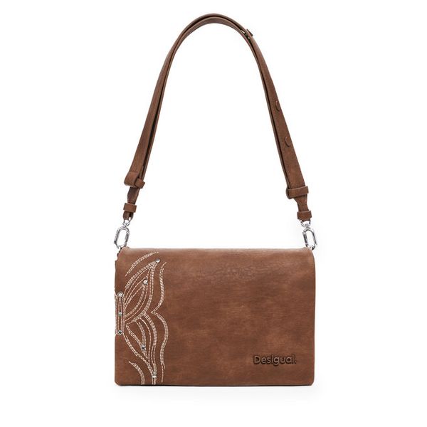 Torebka Desigual. Brązowe torebki klasyczne damskie Desigual, bez wzorów, bez dodatków. Za 159.99 zł.