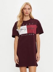 Tommy Hilfiger Sukienka codzienna UW0UW05631 Czerwony Relaxed Fit. Czerwone sukienki damskie Tommy Hilfiger, na co dzień, s, bez wzorów, z bawełny, bez kołnierzyka, bez ramiączek, proste. Za 169.99 zł.