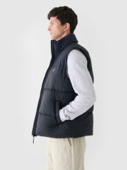 4F Bezrękawnik puchowy z wypełnieniem syntetycznym męski - czarny XXL. Czarne kamizelki męskie 4f, m, z dzianiny. W wyprzedaży za 129.99 zł.