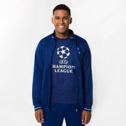 Koszulka UEFA Champions League. Niebieskie bluzki damskie CHAMPIONS LEAGUE, xl, bez wzorów, z bawełny, sportowe, bez kołnierzyka, bez ramiączek. Za 139.99 zł.