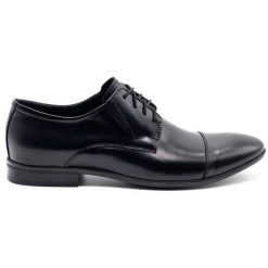 Lukas Buty męskie wizytowe 288 czarne. Czarne buty wizytowe męskie z jeansu, bez zapięcia. Za 367.89 zł.