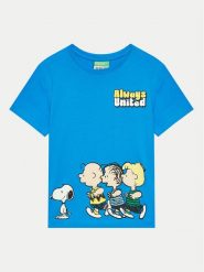 United Colors Of Benetton T-Shirt 3096G10EW Niebieski Regular Fit. Niebieskie t-shirty chłopięce United Colors Of Benetton, bez wzorów, z bawełny, bez ramiączek. Za 49.99 zł.