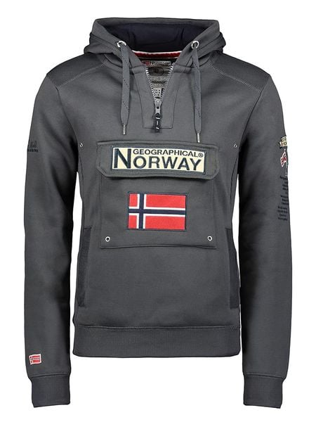 Geographical Norway Bluza "Gymclass" w kolorze antracytowym rozmiar: XL. Czarne bluzy z kapturem męskie Geographical Norway, xl. Za 121.51 zł.