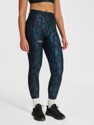 Damskie legginsy Hummel AOP Hiit Intensity. Niebieskie legginsy damskie HUMMEL, l, bez wzorów, z materiału. Za 284.30 zł.
