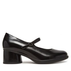 Czółenka ECCO. Czarne czółenka damskie ECCO, bez wzorów, bez obcasa. Za 739.99 zł.