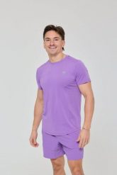 Męska koszulka Elite Gym w kolorze fioletowym. Fioletowe t-shirty sportowe męskie OOSC, l, z materiału, bez ramiączek, do biegania. Za 147.99 zł.