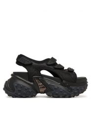 Buffalo Sandały Cerbo Sandal Track 1602366 Czarny. Czarne sandały damskie Buffalo, bez wzorów, z materiału, bez obcasa, na płaskiej podeszwie. Za 429.99 zł.