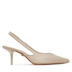 Czółenka Max Mara. Brązowe czółenka damskie Max Mara, bez wzorów, bez obcasa. Za 1,649.00 zł.