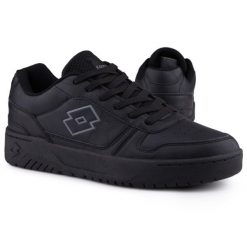 Buty męskie sportowe trampki GROOVN OC. Czarne trampki i tenisówki męskie Lotto, bez wzorów, z materiału, bez zapięcia. Za 117.00 zł.