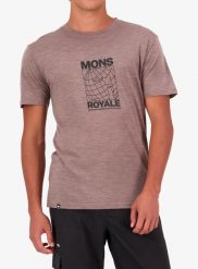 Koszulka merino Mons Royale Zephyr Merino Tencel T-Shirt. Brązowe t-shirty męskie Mons Royale, l, bez wzorów, z materiału, bez kołnierzyka. Za 346.49 zł.