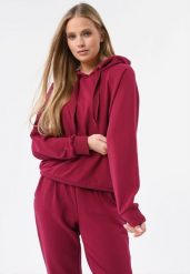 Bluza oversize z kapturem B-AIKA. Czerwone bluzy z kapturem damskie Volcano, l, z bawełny. Za 169.99 zł.