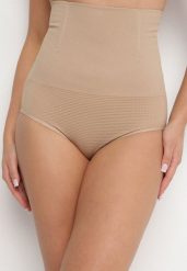 Beżowa Bielizna Modelująca Majtki Figi z Wysokim Stanem Ellaris. Brązowa bielizna wyszczuplająca Born2be, xl, bez wzorów. Za 19.99 zł.