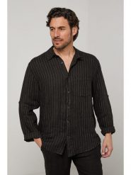 Lin Passion Lniana koszula w kolorze czarnym rozmiar: XL/XXL. Czarne koszule męskie Lin Passion, xl, bez wzorów, ze lnu, bez kołnierzyka, bez ramiączek. Za 131.74 zł.