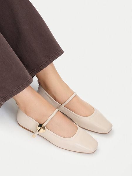 MEXX Baleriny EO-CC2553-1 Beżowy jasny. Brązowe baleriny damskie Mexx, bez wzorów, ze skóry, bez obcasa. Za 269.99 zł.