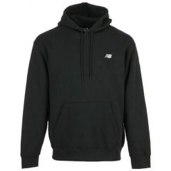 Bluza sportowa męska New Balance MT41511BK. Czarne bluzy sportowe męskie New Balance, bez wzorów, klasyczne, bez kołnierzyka, bez ramiączek. Za 376.00 zł.