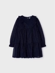 Mayoral Sukienka codzienna 4.927 Granatowy Regular Fit. Niebieskie sukienki dziewczęce Mayoral, bez wzorów, z syntetyku, bez ramiączek. Za 149.99 zł.