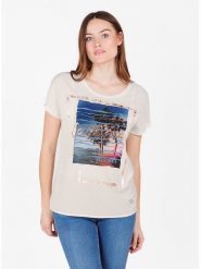 KEY LARGO Koszulka w kolorze białym rozmiar: XL. Białe bluzki damskie KEY LARGO, xl, bez wzorów, bez kołnierzyka. Za 70.24 zł.