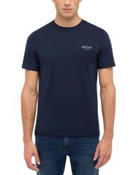 Męski T-Shirt Mustang Style Austin Dark Sapphire 1017134 4136. Niebieskie t-shirty męskie Mustang, m, bez wzorów, bez kołnierzyka. Za 69.99 zł.