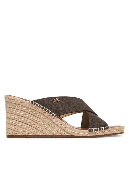 MICHAEL Michael Kors Espadryle Kenzie 40R6KZMS1B Brązowy. Brązowe espadryle damskie MICHAEL Michael Kors, bez wzorów, ze skóry, bez obcasa. Za 589.99 zł.