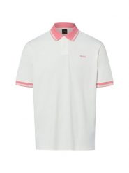 BOSS Orange koszulka polo - Bloki Mężczyźni Bawełna biały, L. Białe t-shirty sportowe męskie Boss Orange, l, z bawełny, bez ramiączek. Za 329.95 zł.