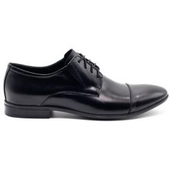 Lukas Buty męskie wizytowe 288 czarne. Czarne buty wizytowe męskie z jeansu, bez zapięcia. Za 367.89 zł.