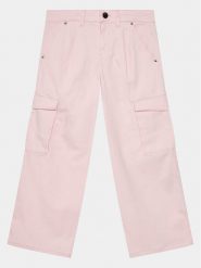 Guess Spodnie materiałowe J4RB14 WEHD0 Różowy Relaxed Fit. Czerwone spodnie dziewczęce Guess, z bawełny. Za 349.99 zł.
