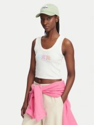 Billabong Top Block Party EBJZT00442 Biały Regular Fit. Białe topy sportowe damskie Billabong, xl, bez wzorów, z bawełny, bez ramiączek. Za 119.99 zł.