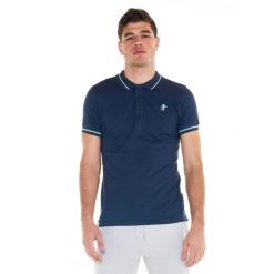 Męska koszulka polo z krótkim rękawem Leone 1947 Apparel Bold Color. Niebieskie koszulki polo męskie LEONE 1947 APPAREL, m, bez wzorów, bez ramiączek. Za 124.20 zł.