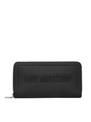 LOVE MOSCHINO Portfel JC5500PP0OLE0000 Czarny. Czarne portfele damskie Love Moschino, bez wzorów, ze skóry. Za 459.99 zł.
