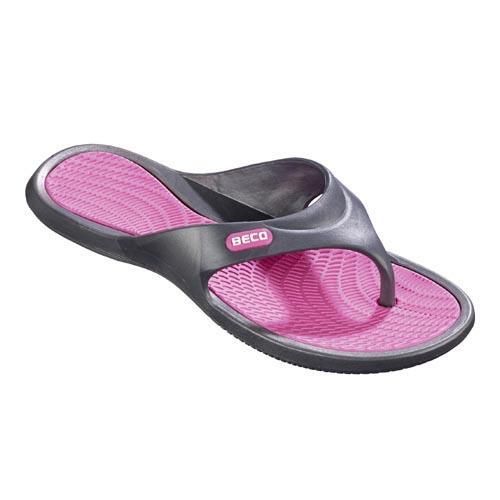 Beco klapki damskie czarno-różowe. Czarne klapki damskie 47 Brand, bez wzorów, bez obcasa. Za 193.99 zł.