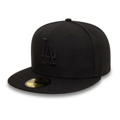 Czapka z daszkiem New Era 59FIFTY Los Angeles Dodgers Essential 60471454. Czarne czapki męskie New Era, na jesień, bez wzorów. Za 206.50 zł.