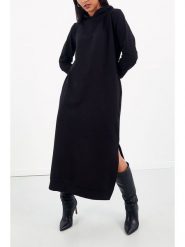 Milan Kiss Sukienka w kolorze czarnym rozmiar: L. Czarne sukienki damskie Milan Kiss, na co dzień, l, bez wzorów, bez kołnierzyka, bez ramiączek, midi, proste. Za 152.99 zł.