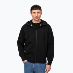 Bluza męska Pitbull Sampson Hooded Zip Sweatshirt. Czarne bluzy z kapturem męskie PITBULL, l, z bawełny. Za 309.99 zł.