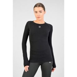 Koszulka z długim rękawem do biegania damska Nessi Sportswear Longsleeve Ultra. Czarne bluzki sportowe damskie NESSI SPORTSWEAR, l, bez wzorów, bez ramiączek. W wyprzedaży za 239.90 zł.
