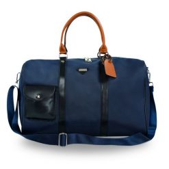 Torba podróżna weekendowa Solier FB49 Barrley granatowa. Torby podróżne męskie Solier, bez wzorów, z materiału, duże. Za 199.00 zł.