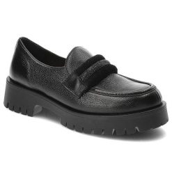 Czarne Półbuty Lemar Eleganckie Skórzane Buty. Czarne półbuty damskie Lemar, bez wzorów, z futra, eleganckie, bez obcasa. Za 359.00 zł.