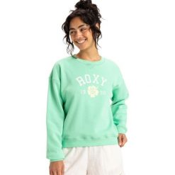 Bluza z okrągłym dekoltem dla Kobiety PERFECT PLACE BRUSHED Zielony. Zielone bluzy bez kaptura damskie Roxy, m, z bawełny. Za 229.99 zł.