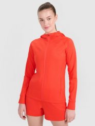 4F Bluza treningowa regular szybkoschnąca damska - czerwona L. Czerwone bluzy sportowe damskie 4f, l, z dzianiny. W wyprzedaży za 139.99 zł.