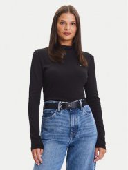 Tommy Hilfiger Bluzka Cody WW0WW47307 Czarny Slim Fit. Czarne bluzki damskie Tommy Hilfiger, l, bez wzorów, z bawełny, bez ramiączek. Za 211.99 zł.