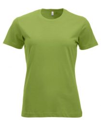 Clique New Classic-T Women – klasyczny T‑shirt z ringspun bawełny – light green. Zielone t-shirty damskie CLIQUE, xl, bez wzorów, z bawełny, bez kołnierzyka. Za 104.58 zł.