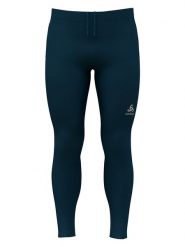 Odlo Legginsy "Essential" w kolorze granatowym do biegania rozmiar: L. Niebieskie spodnie sportowe męskie Odlo, z materiału. Za 188.85 zł.