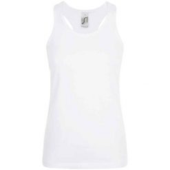 Tank Top Dla Pań I Panów Justin. Białe topy damskie SOL'S, l, bez wzorów, bez kołnierzyka. Za 32.99 zł.