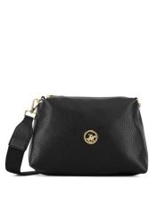 Beverly Hills Polo Club Torebka BHPC-K-033-06 Czarny. Czarne listonoszki damskie Beverly Hills Polo Club, bez wzorów, z materiału, bez dodatków. Za 159.99 zł.