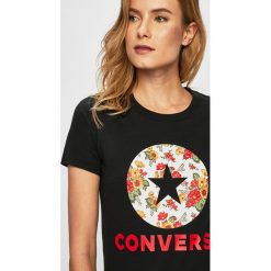 Converse - Top. Czarne topy damskie Converse, s, bez wzorów, z bawełny, bez kołnierzyka. W wyprzedaży za 99.90 zł.